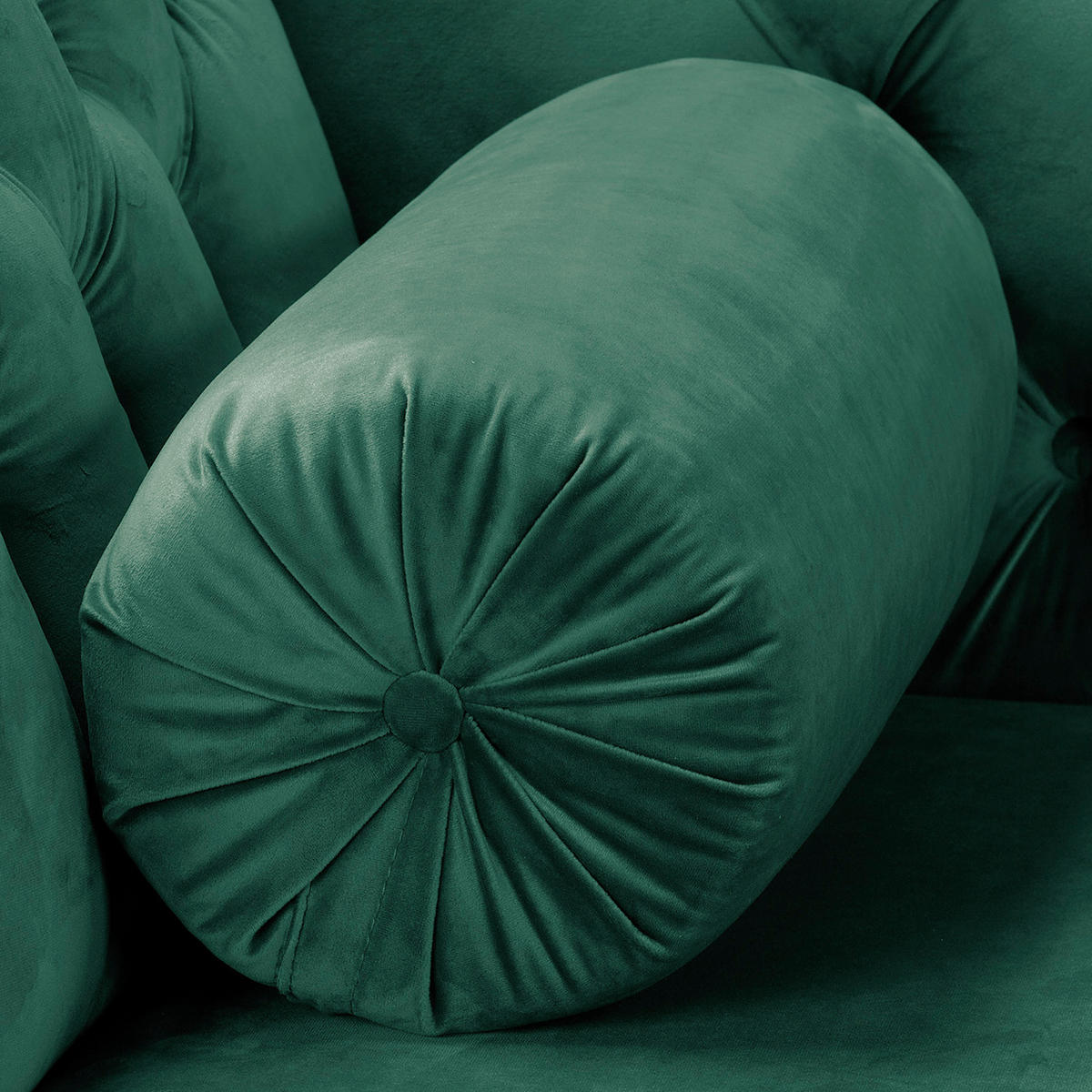 RÉCAMIERE Samt Grün  - Braun/Grün, Design, Holz/Textil (185/93/75cm) - Livetastic