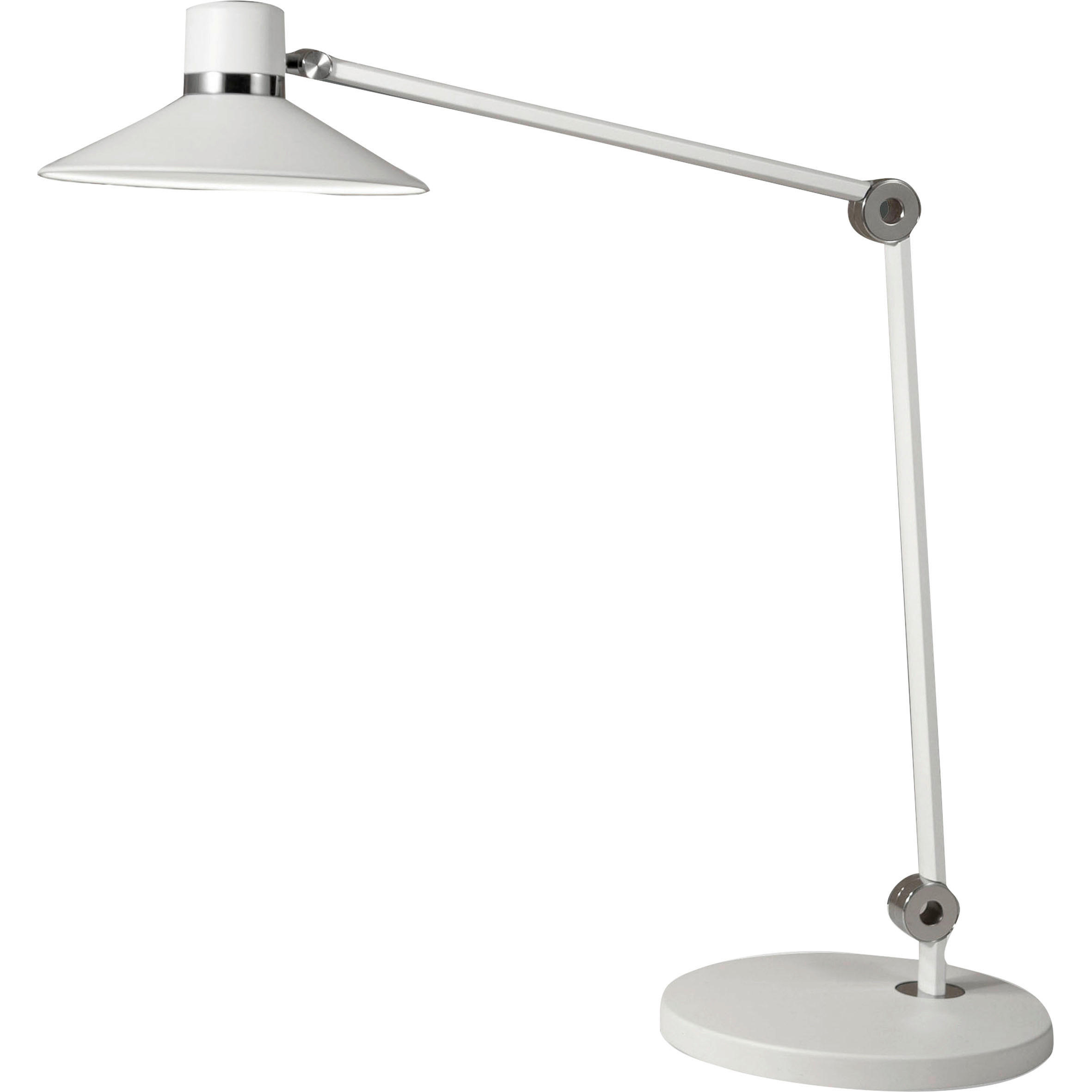 Fabas Luce Led-Schreibtischleuchte Panarea Weiß, Chrom 78x85 cm