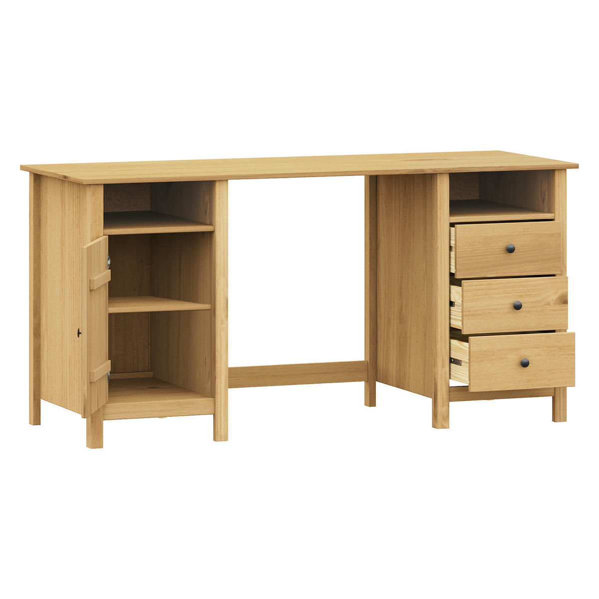 SCHREIBTISCH 150/54/74 cm Naturfarben, Honig  - Naturfarben/Honig, Basics, Holz (150/54/74cm) - Livetastic