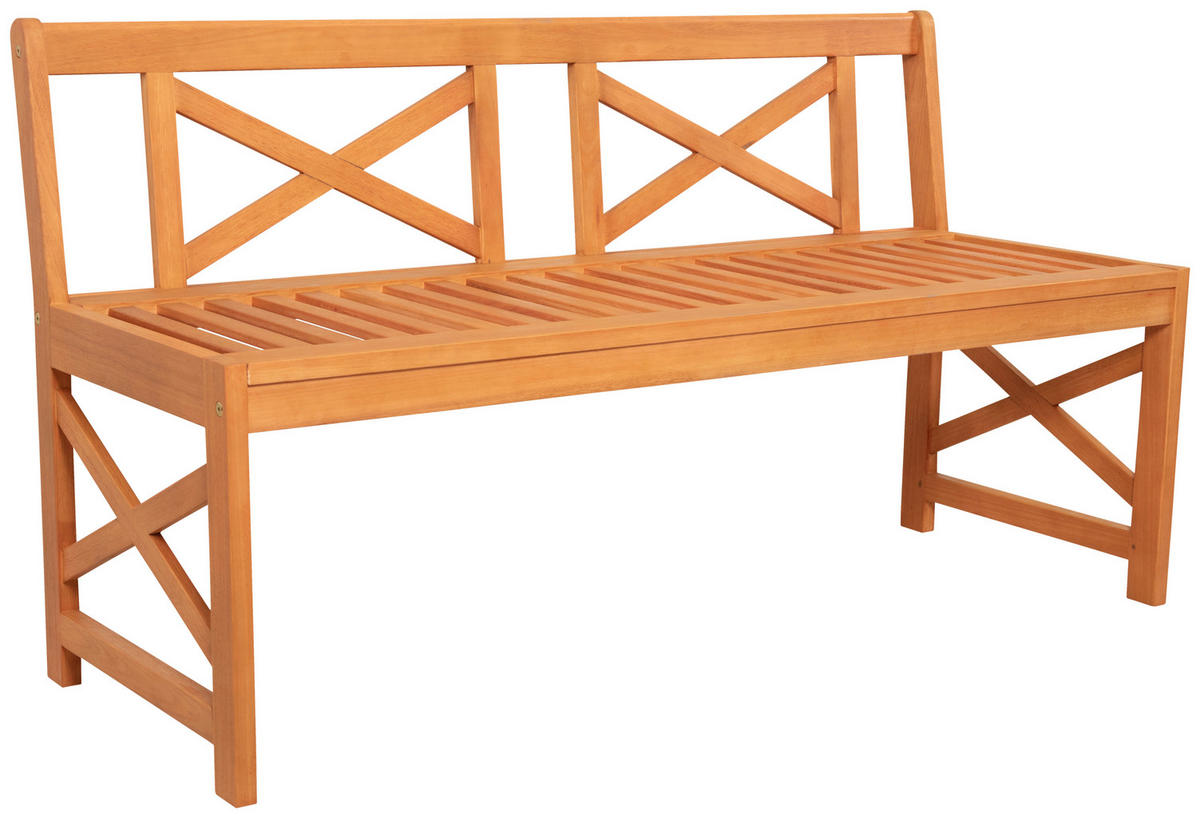 GARTENSET Eukalyptusholz Hartholz  - Weiß/Teakfarben, Natur, Holz/Textil - Ambia Garden