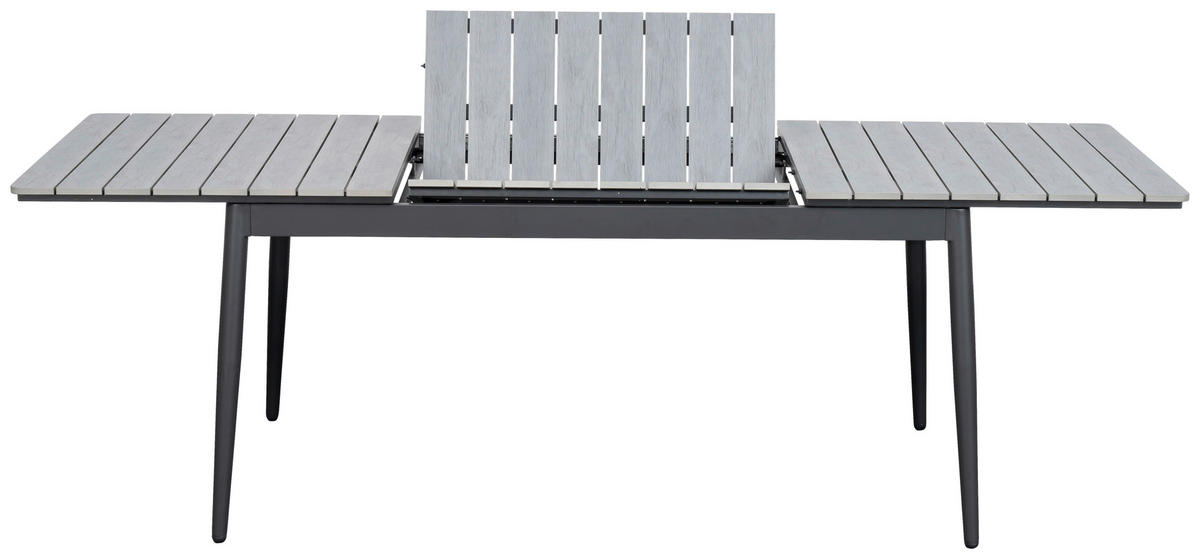 GARTENTISCH 160-240/90/78 cm Metall, Kunststoff rechteckig  - Anthrazit/Grau, MODERN, Kunststoff/Metall (160-240/90/78cm) - Ambia Garden