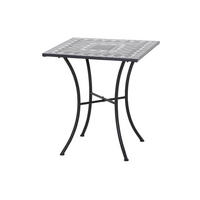 GARTENTISCH 64/64/71 cm Metall, Keramik quadratisch  - Schwarz, KONVENTIONELL, Keramik/Metall (64/64/71cm) - Siena Garden