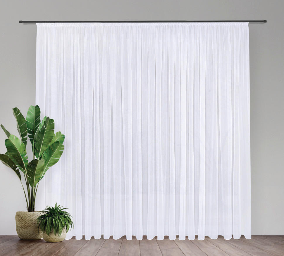 FERTIGSTORE  transparent  600/245 cm   - Weiß, Basics, Textil (600/245cm)