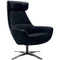 SESSEL in Mikrofaser Blau  - Blau/Schwarz, Modern, Textil/Metall (81/112/83cm) - Trendmanufaktur