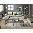 ECKSOFA  in Flachgewebe Weiß, Olivgrün  175/271 cm  - Weiß/Olivgrün, Design, Kunststoff/Textil (175/271cm) - Xora