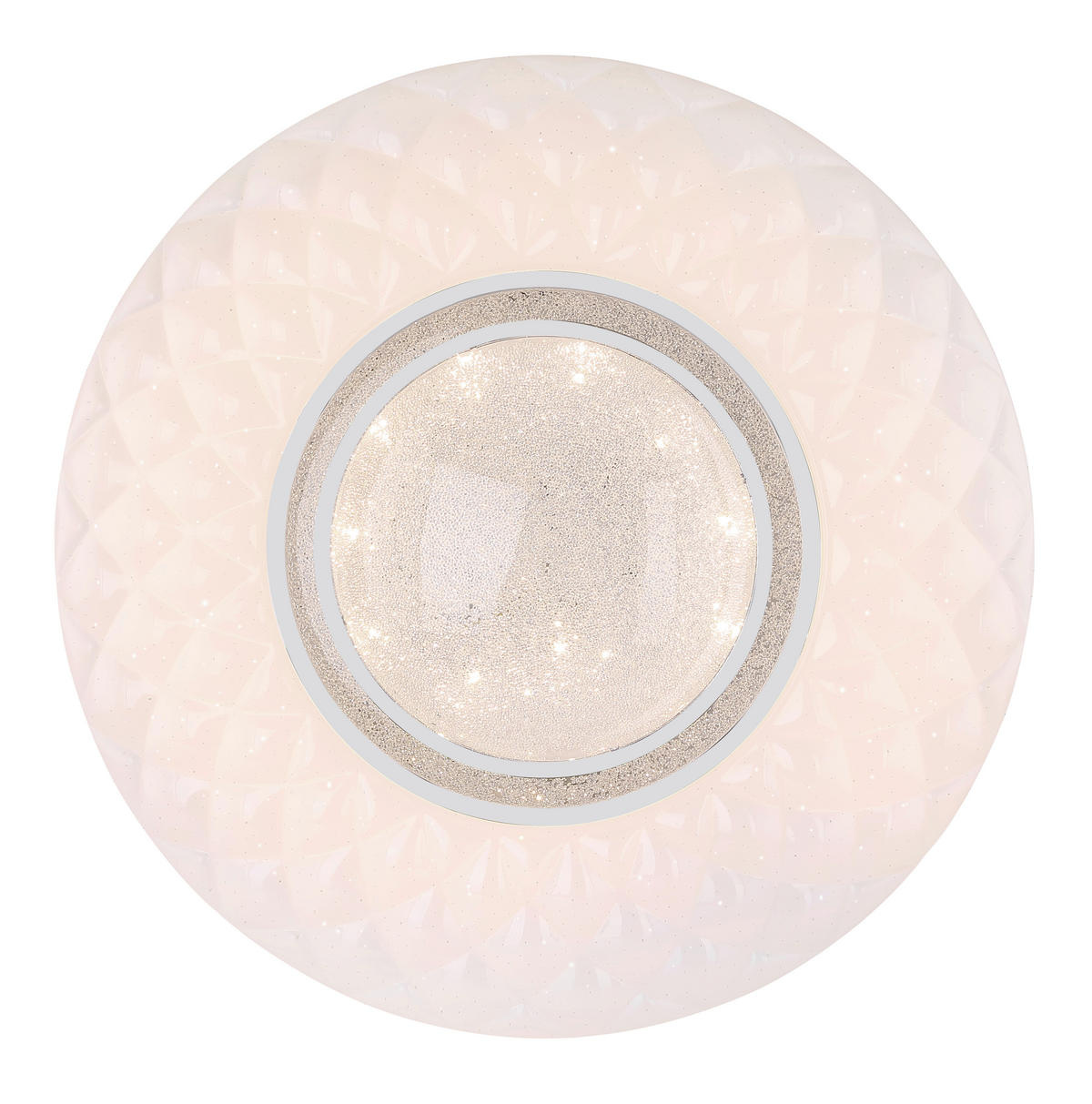LED MENNYEZETI LÁMPA - opál/fehér, Design, műanyag/fém (49/6,8cm)