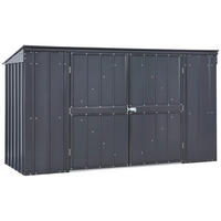 MÜLLTONNENBOX - Anthrazit, Basics, Metall (236/131,5/101cm)