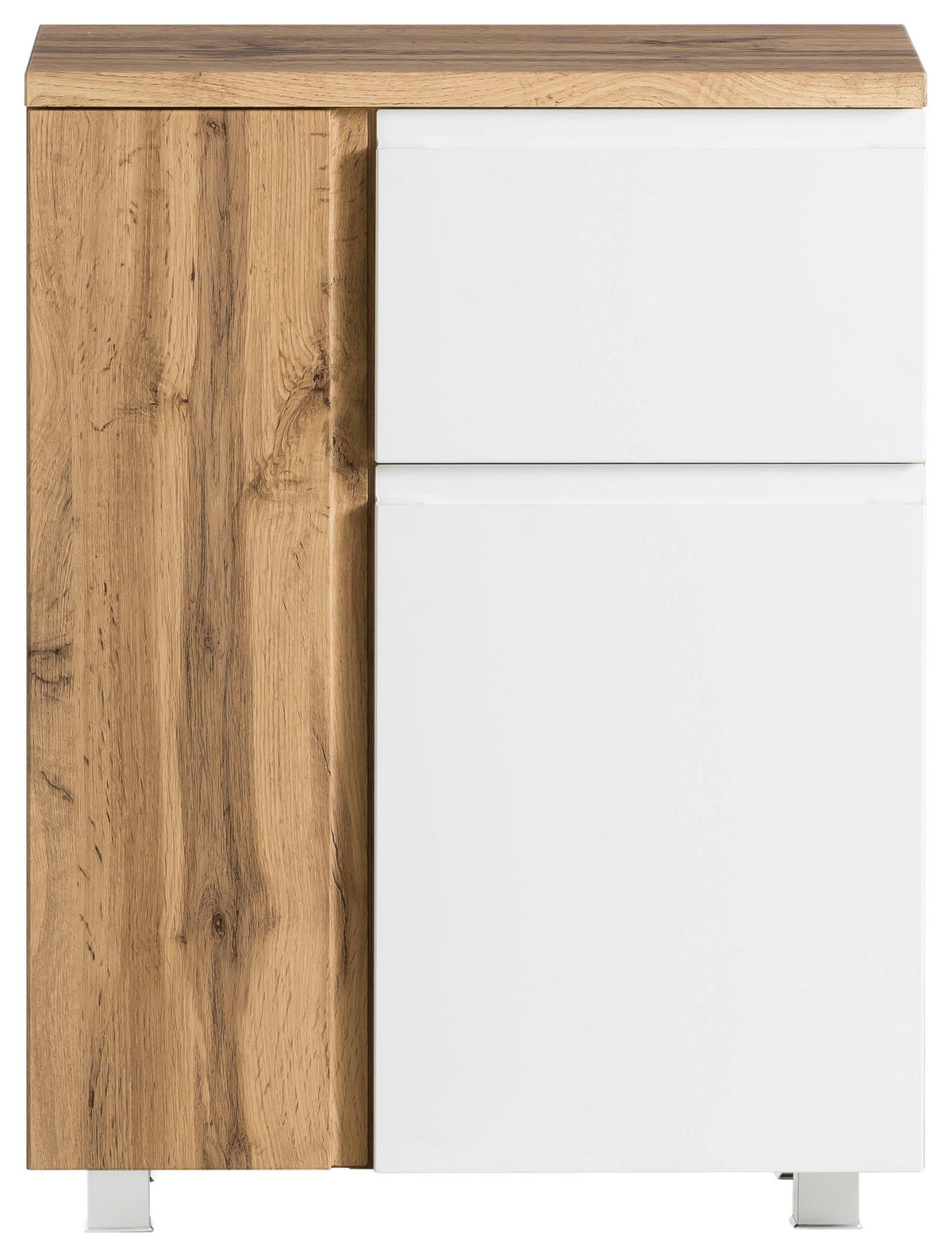UNTERSCHRANK in   - Weiss/Eiche Wotan, Modern, Holzwerkstoff (65/79/35cm) - Held
