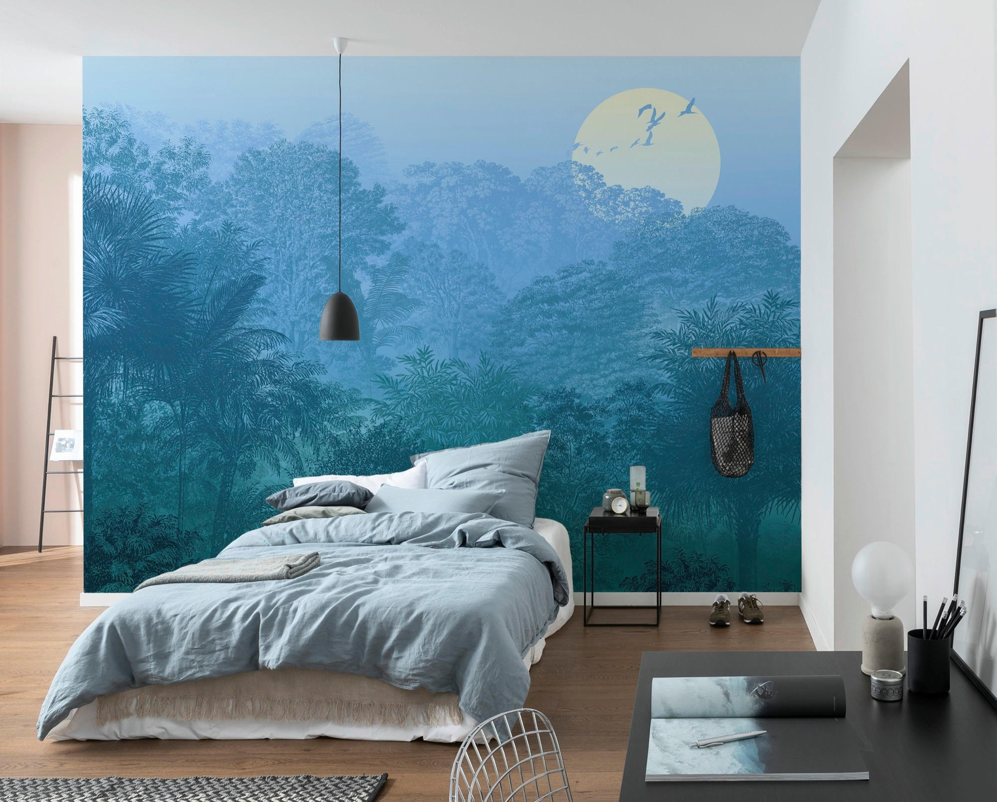 FOTOTAPETE - Blau/Weiß, Trend, Papier (400/280cm) - Komar