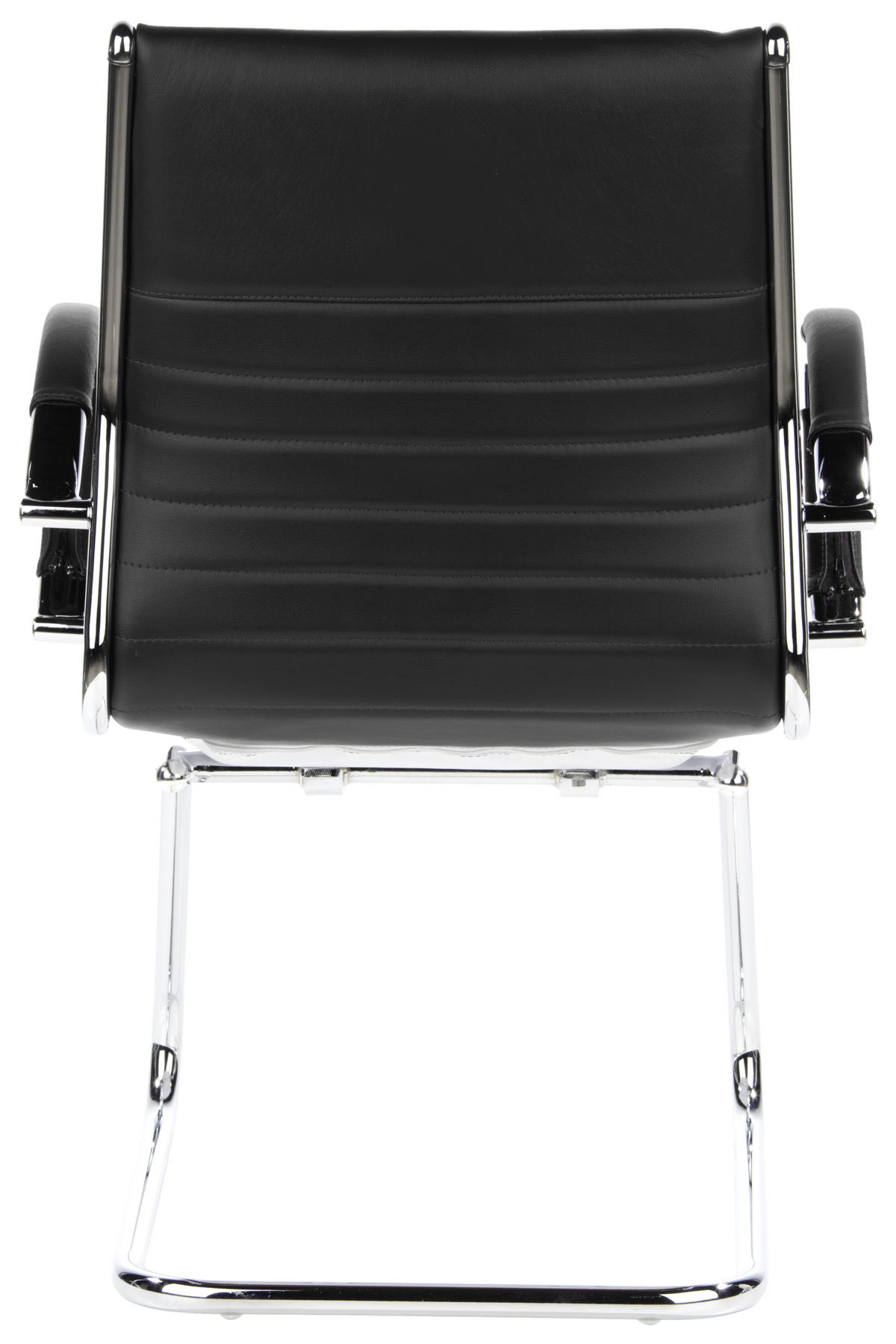 KONFERENČNI STOL tekstil, usnje črna, barve kroma  - barve kroma/črna, Moderno, kovina/tekstil (62/94/46cm) - MID.YOU