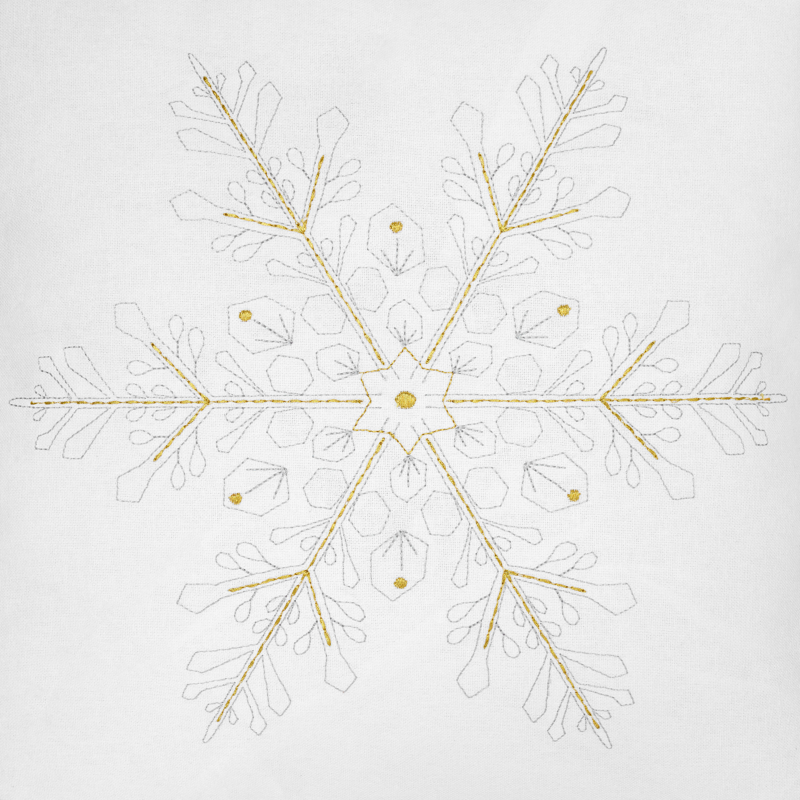 DÍSZPÁRNA 45/45 cm  - Bézs/Fehér, Konventionell, Textil (45/45cm) - X-Mas