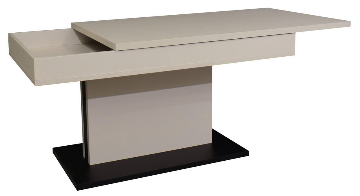 COUCHTISCH 110/60/58-77 cm rechteckig Schwarz, Kaschmir  - Kaschmir/Schwarz, Design, Holzwerkstoff/Kunststoff (110/60/58-77cm) - Stylife