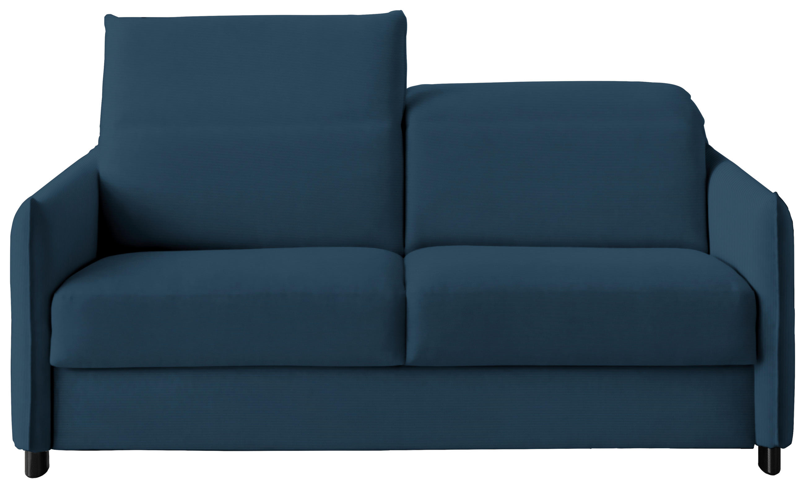 SCHLAFSOFA in Textil Blau  - Blau/Schwarz, Konventionell, Textil/Metall (188/84-105/100cm) - Bali