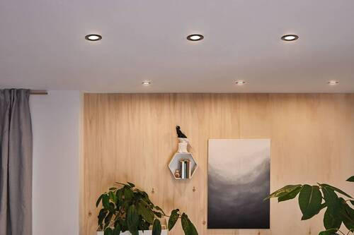 LED-DECKENLEUCHTE 8,4 cm  - Schwarz, Basics, Metall (8,4cm) - Paulmann
