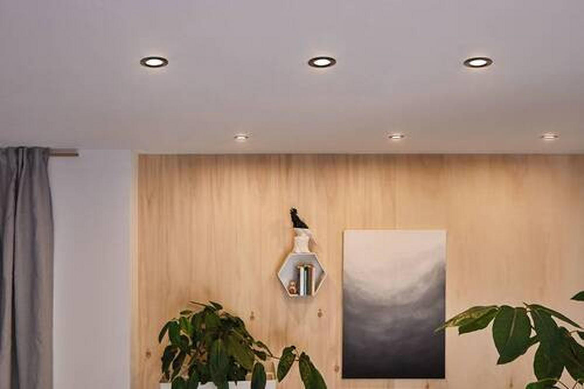 LED-DECKENLEUCHTE 7,8 cm  - Schwarz, Basics, Metall (7,8cm) - Paulmann