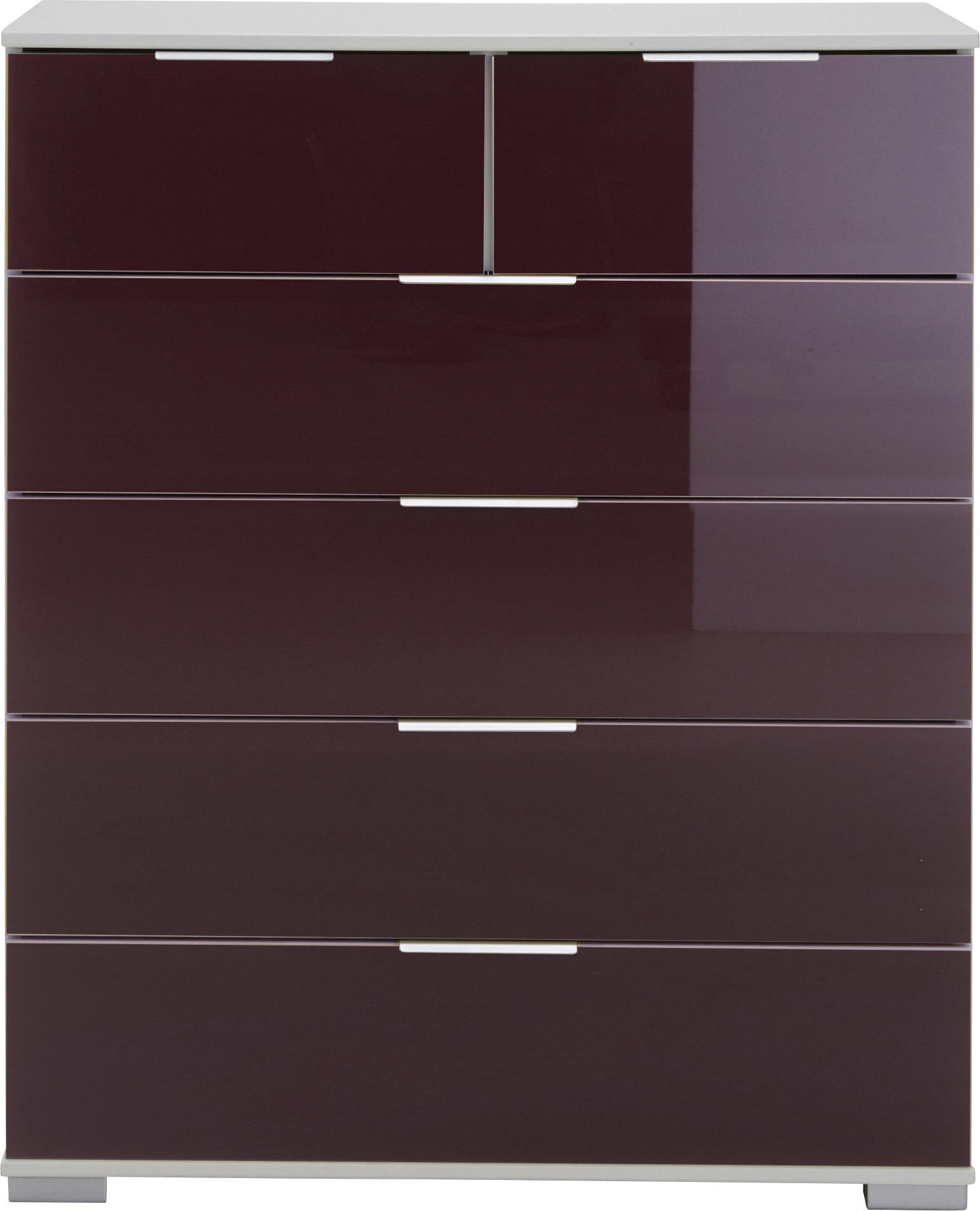 KOMODA, biela, černicová, 82/102/42 cm - biela/černicová, Design, kov/kompozitné drevo (82/102/42cm) - Carryhome
