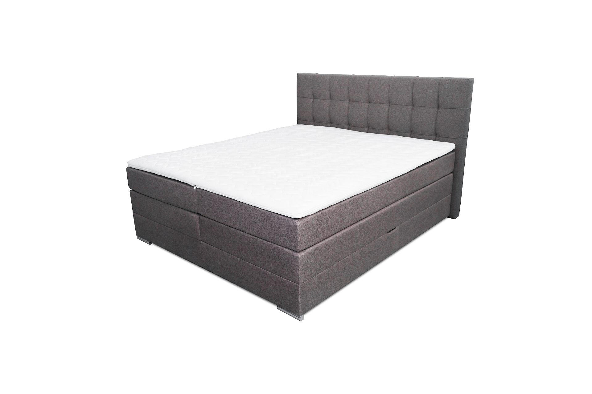 BOXSPRING KREVET 120/200 cm     siva  - siva, Moderno, tekstil/drvo (120/200cm) - Hom`in