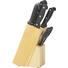 MESSERBLOCK Edelstahl 8-teilig - Silberfarben/Schwarz, Basics, Holz/Metall - Justinus MESSERBLOCK Edelstahl 8-teilig - Silberfarben/Schwarz, Basics, Holz/Metall - Justinus