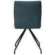 STUHL  ,  , Webstoff, Mikrofaser  ,  - Graublau/Schwarz, Design, Textil/Metall (49/91/60cm) - Moderano