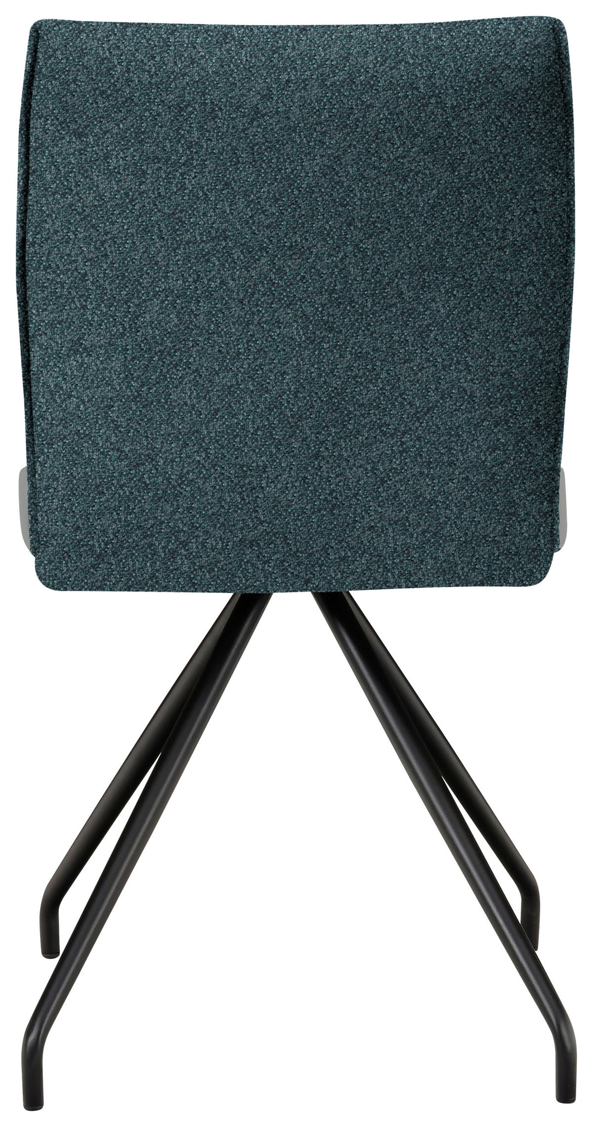 STUHL  in Stahl Mikrofaser Metall, Textil  - Graublau/Schwarz, Design, Textil/Metall (49/91/60cm) - Moderano