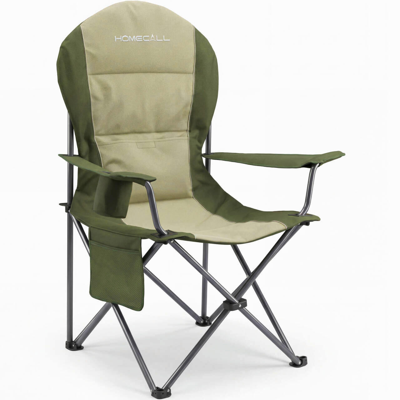 CAMPINGSESSEL - Dunkelgrün/Silberfarben, Basics, Textil/Metall (84/110/60cm) - Modante