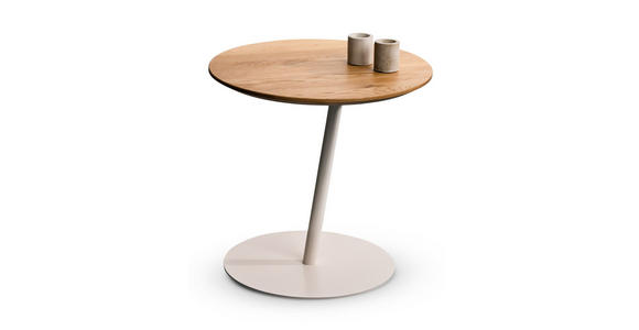 BEISTELLTISCH 50/50/49 cm Wildeiche massiv Wildeiche - Wildeiche, Design, Holz/Metall (50/50/49cm) - Xora
