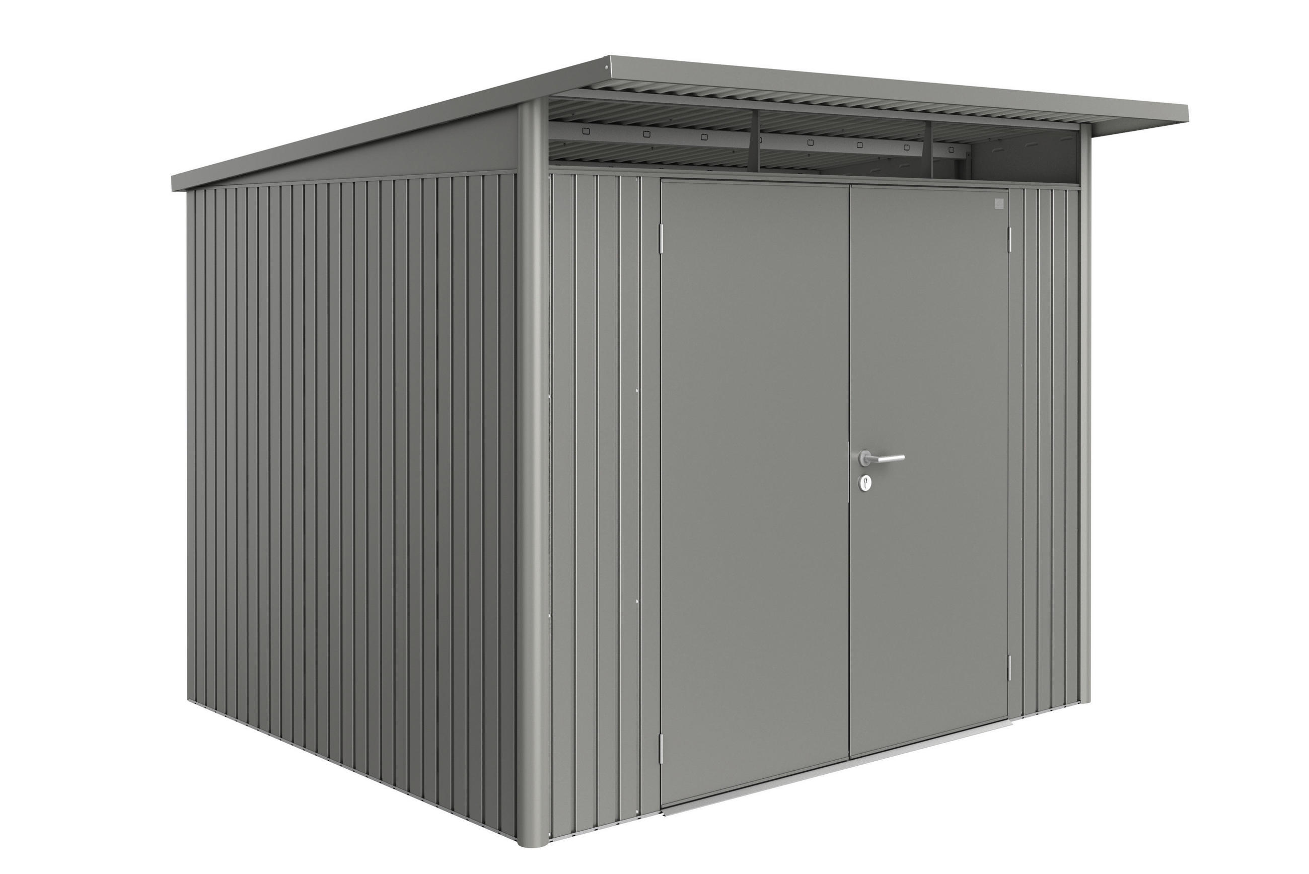 GERÄTEHAUS 260/218/260 cm  - Anthrazit, Design, Metall (260/218/260cm) - Biohort