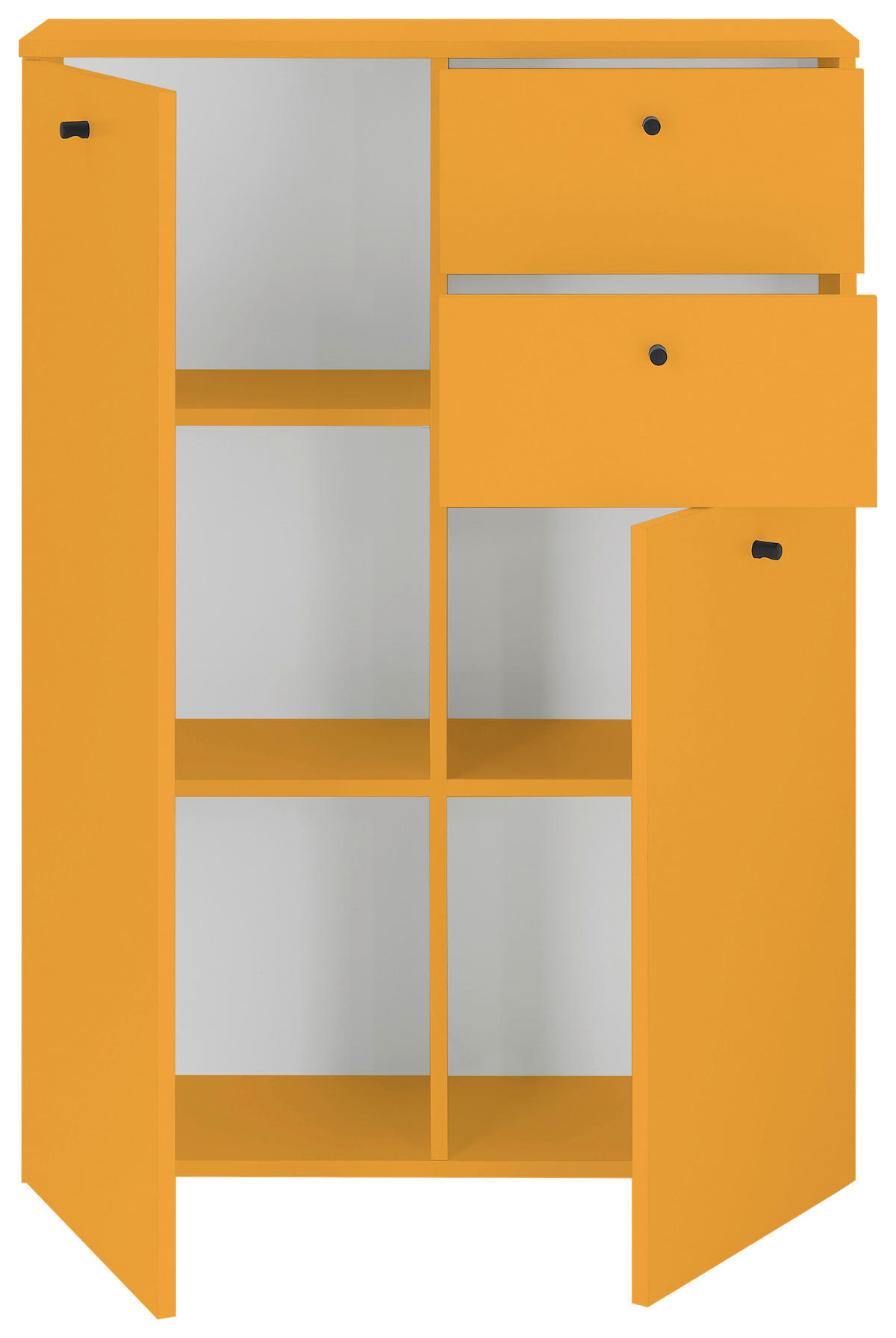 MIDISCHRANK 80/110/30 cm  - Gelb/Schwarz, Modern, Holzwerkstoff/Kunststoff (80/110/30cm) - MID.YOU