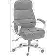 CHEFSESSEL Lederlook, Netz Braun  - Braun, KONVENTIONELL, Textil/Metall (75/107-117/75cm) - Cantus
