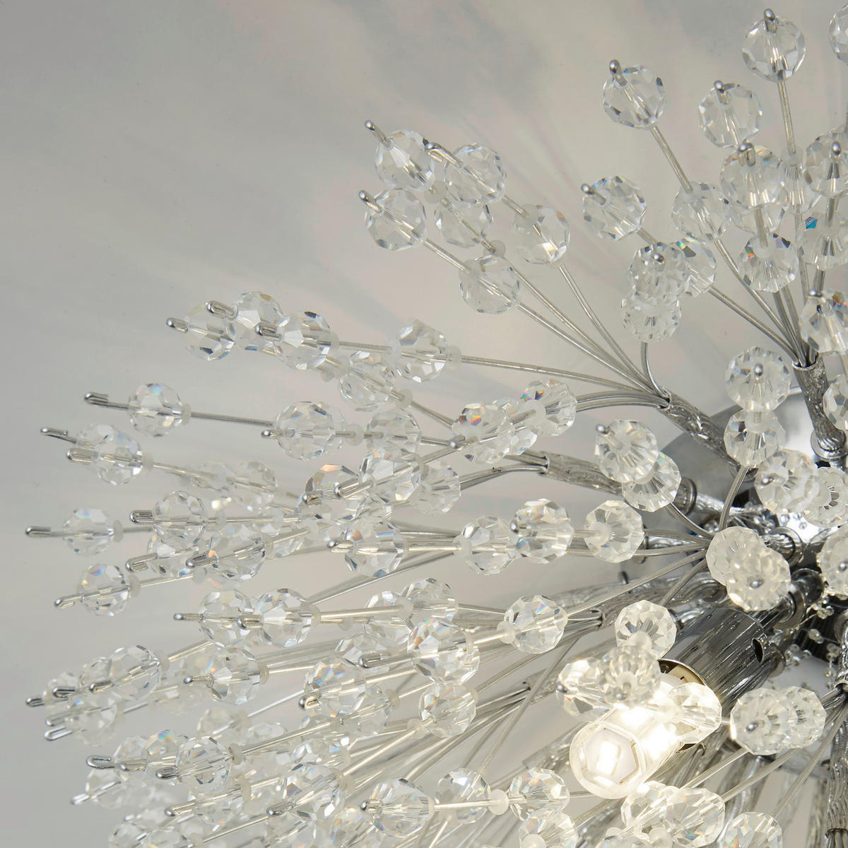 Plafonieră     - străveziu/culoare crom, Basics, sticlă/metal (39/20cm)