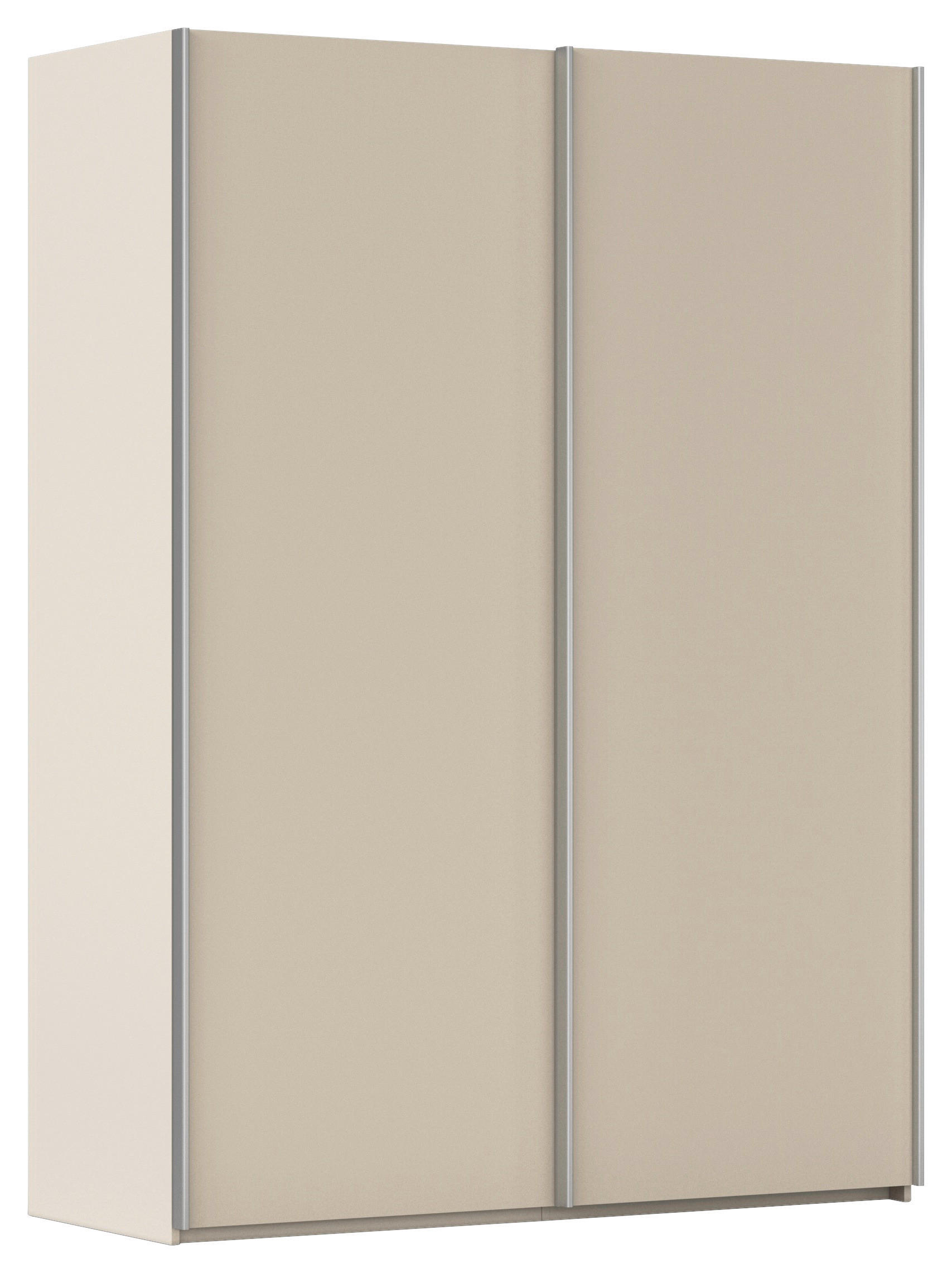 SCHWEBETÜRENSCHRANK 162/223/69 cm,  in Alufarben, Champagner, 2 Tür(en)  - Champagner/Alufarben, Basics, Holzwerkstoff/Metall (162/223/69cm) - Rauch Möbel