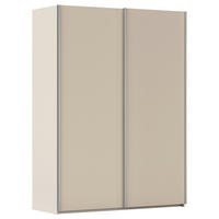 SCHWEBETÜRENSCHRANK 162/223/69 cm,  in Alufarben, Champagner, 2 Tür(en)  - Champagner/Alufarben, Basics, Holzwerkstoff/Metall (162/223/69cm) - Rauch Möbel