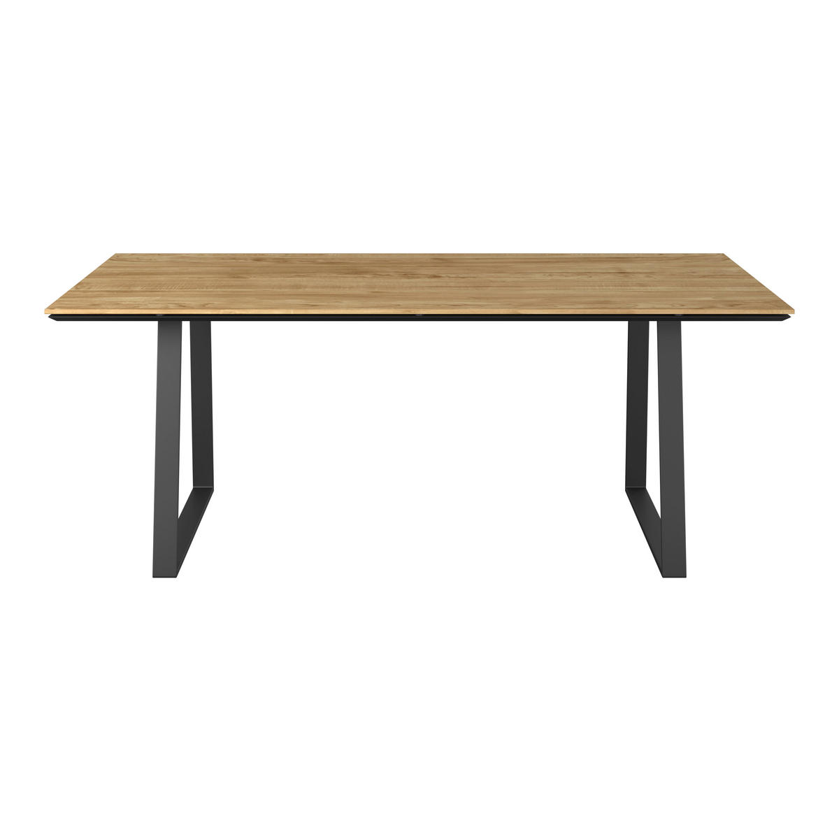 GARTENTISCH 200/100/76 cm Holz, Metall rechteckig  - Anthrazit/Teakfarben, Design, Holz/Metall (200/100/76cm) - Amatio