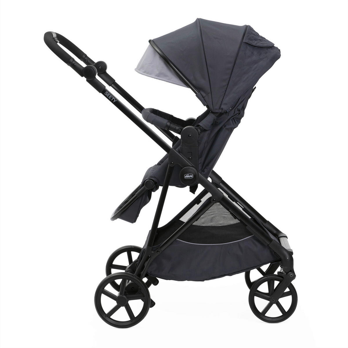 BUGGY SEETY  - Dunkelgrau/Schwarz, Basics, Textil/Metall (55/73/99-110cm) - Chicco