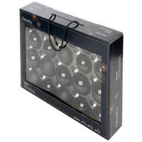 CHRISTBAUMKUGEL-SET 21-teilig  - Schwarz, KONVENTIONELL, Glas (7,00/7,00/7,00cm)