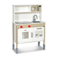 DEČJA KUHINJA - siva/bela, Osnovno, drvo/pločasti materijal (60/90/30cm) - My Baby Lou