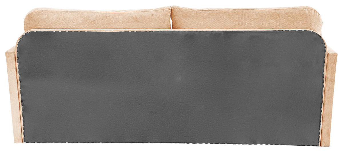 SCHLAFSOFA in Flachgewebe Aprikose  - Aprikose/Schwarz, Design, Kunststoff/Textil (203/77/86cm) - MID.YOU