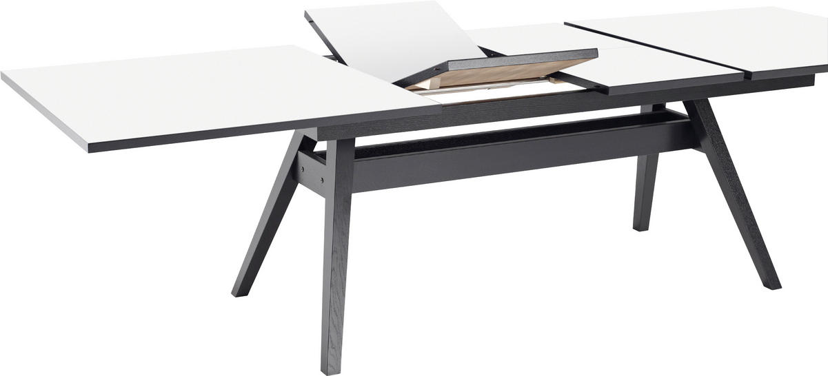 MATBORD i trä 183(275)/100/74 cm   - vit/svart, Lifestyle, trä (183(275)/100/74cm) - Best Price