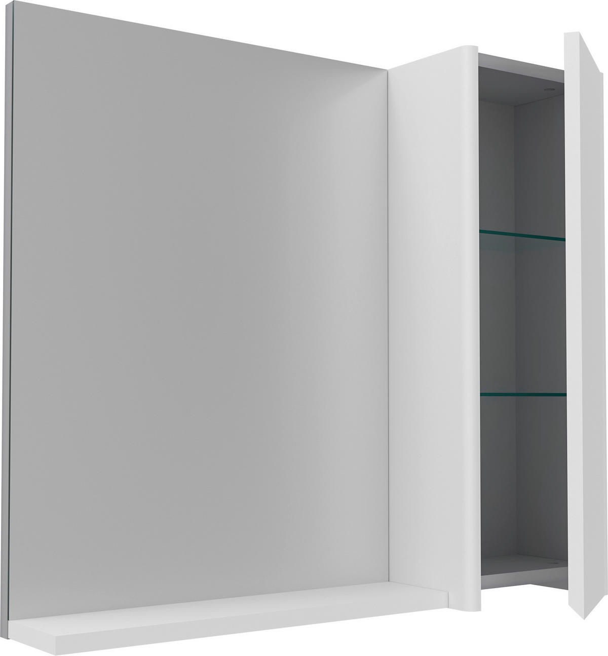 BADEZIMMER 3-teilig  in  - Weiß Hochglanz/Weiß, MODERN, Glas/Keramik (80/119/45cm) - MID.YOU