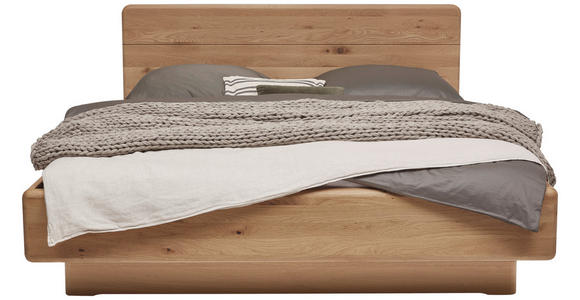 BETT 180/200 cm,  in Bronzefarben, Wildeiche, Befestigungsmaterial, Bettschubladen,  - Wildeiche/Schwarz, Natur, Holz (180/200cm) - Valnatura