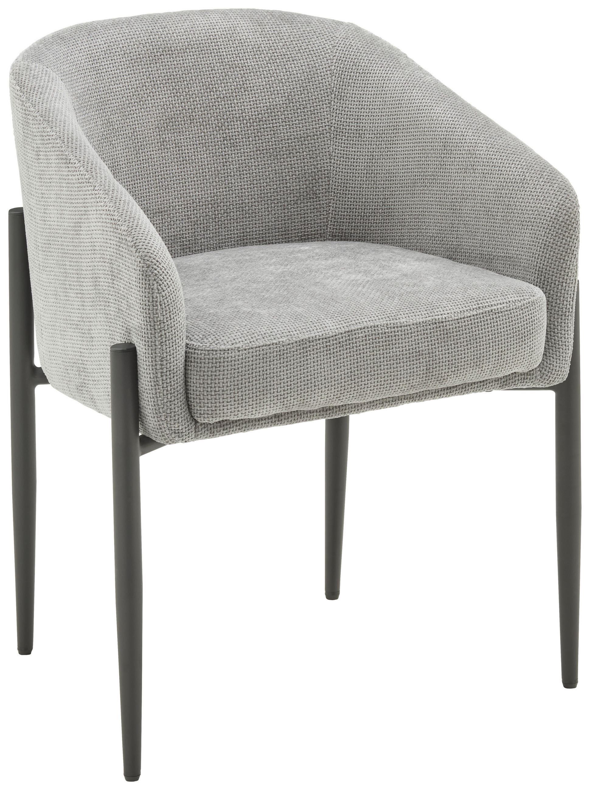 Scaun Cu Brațe din metal, textil, gri, negru