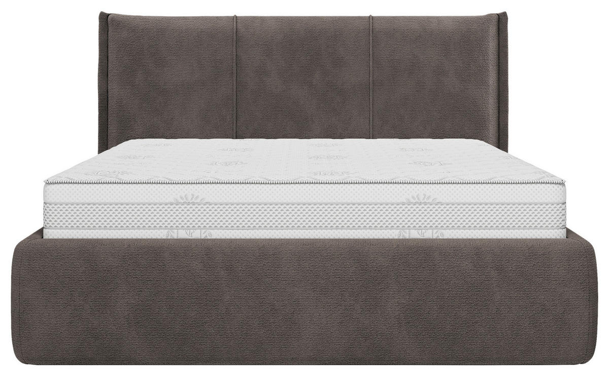 POLSTERBETT Lattenrost, Bettkasten 180/200 cm  in Braun  - Schwarz/Braun, MODERN, Holz/Kunststoff (180/200cm) - MID.YOU