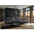 ECKSOFA in Chenille Dunkelgrau  305/224 cm  - Dunkelgrau/Schwarz, Design, Textil/Metall (305/224cm) - Dieter Knoll