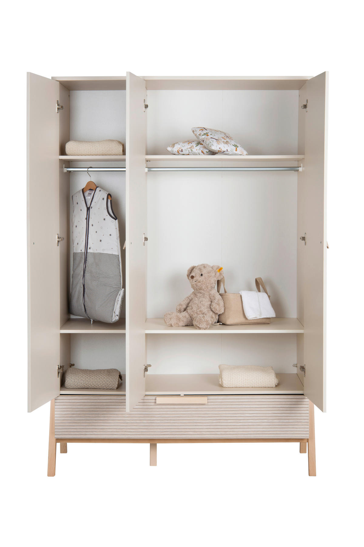 BABYZIMMER 3-teilig  - Beige/Buchefarben, Basics, Holz/Holzwerkstoff - Schardt
