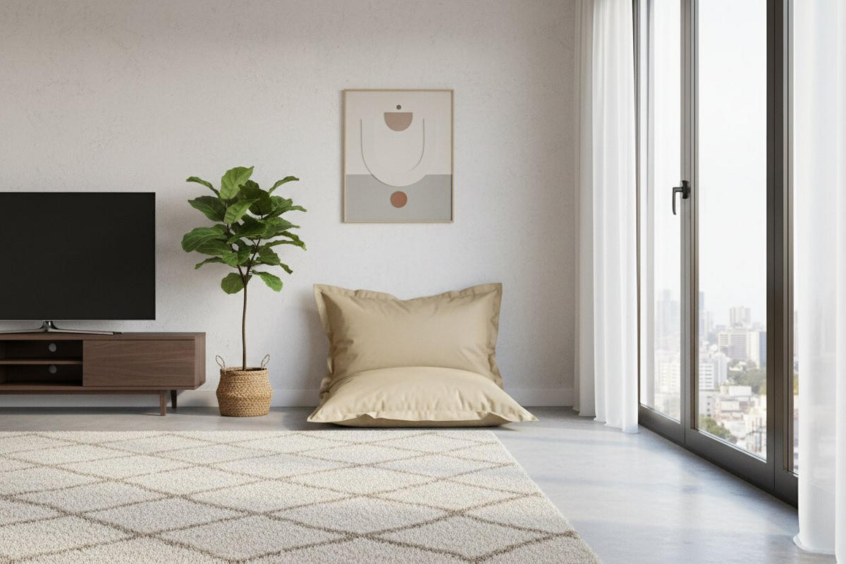 SITZSACK 380 l  - Beige, Design, Textil (140/180/14cm)