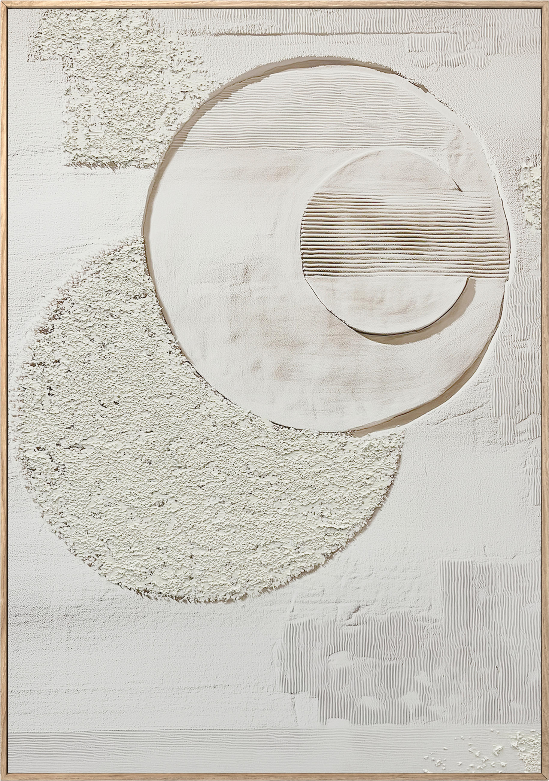 LEINWANDBILD Abstraktes 70/100 cm  - Beige, Basics, Holz/Textil (70/100cm)