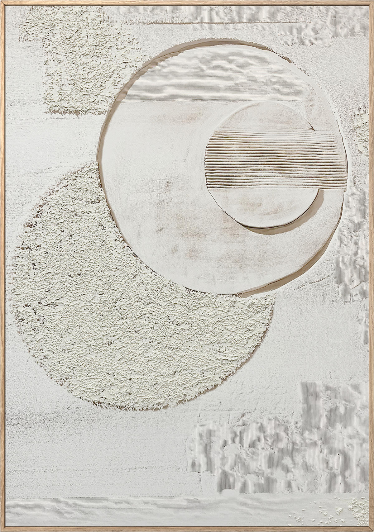 LEINWANDBILD Abstraktes 70/100 cm  - Beige, Basics, Holz/Textil (70/100cm)