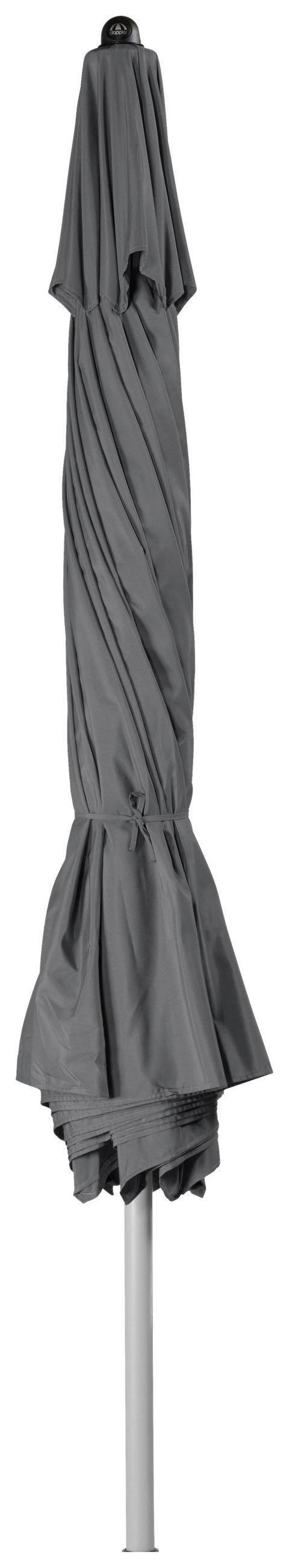 SONNENSCHIRM 380 cm Anthrazit  - Anthrazit/Silberfarben, Basics, Textil/Metall (380/380cm) - Doppler