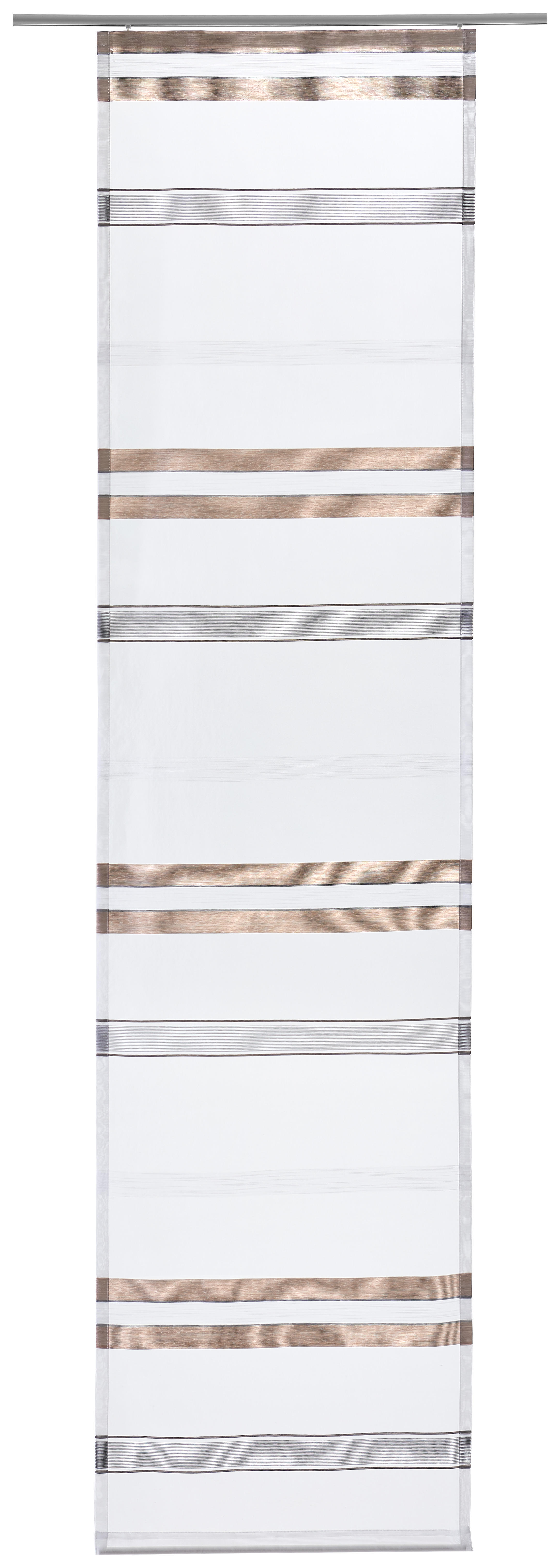 FLÄCHENVORHANG   transparent   60/245 cm  - Terracotta/Weiß, Basics, Textil (60/245cm) - Esposa