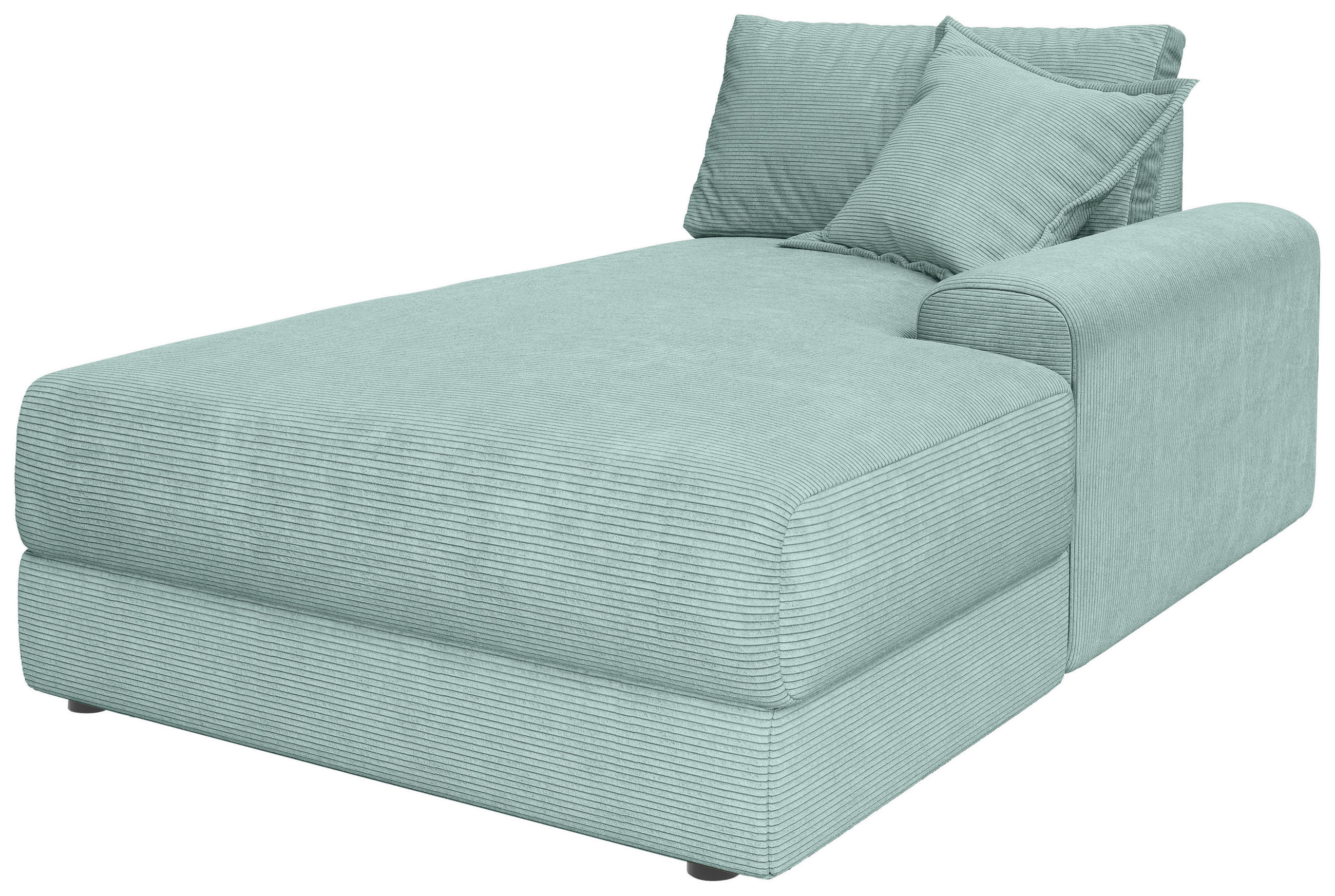 BIGSOFA Cord Salbeigrün  - Salbeigrün/Schwarz, MODERN, Kunststoff/Textil (117/93/190cm) - Carryhome
